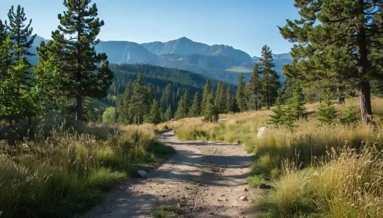 Easy hiking trail through nature suitable for beginners